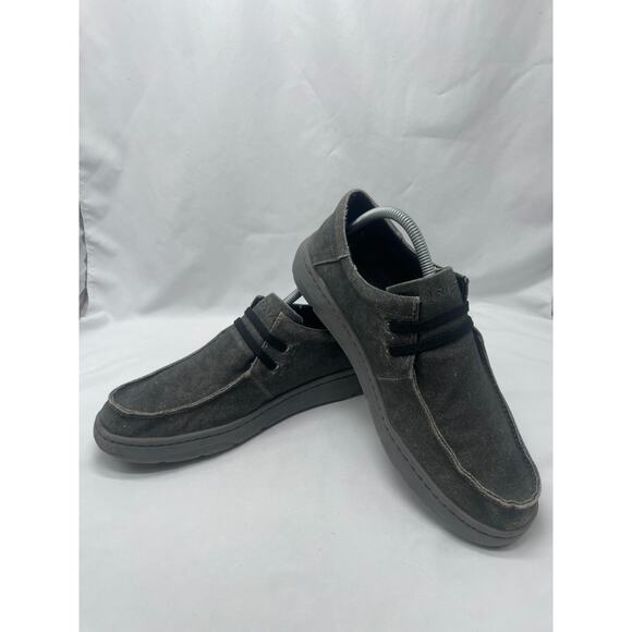 Ariat Hilo Stretch Mens 9.5D Tan Canvas Lace Up Moc Toe Casual Loafer Slip-On - Picture 7 of 10